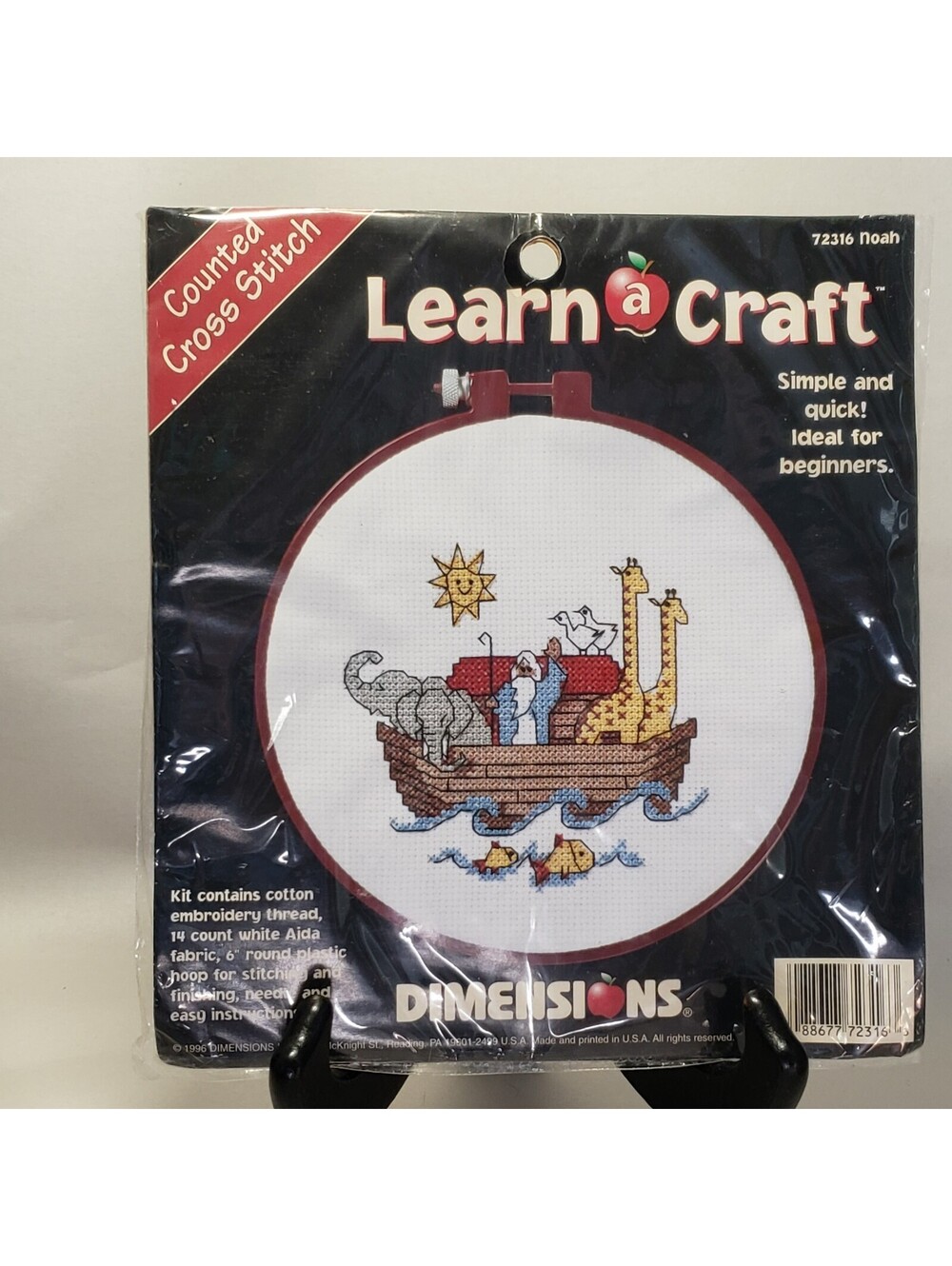 Dimensions Learn A Craft Counted Cross Stitch Noah's Ark Simple Quick NEW 72316